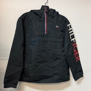 Tommy Hilfiger Kids Rain Jacket Large Black Pullover New Without Tag